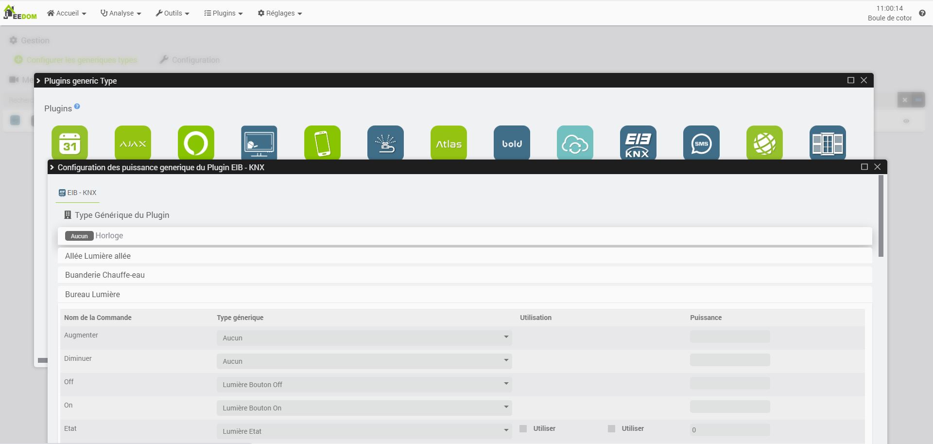Configuration des type generique